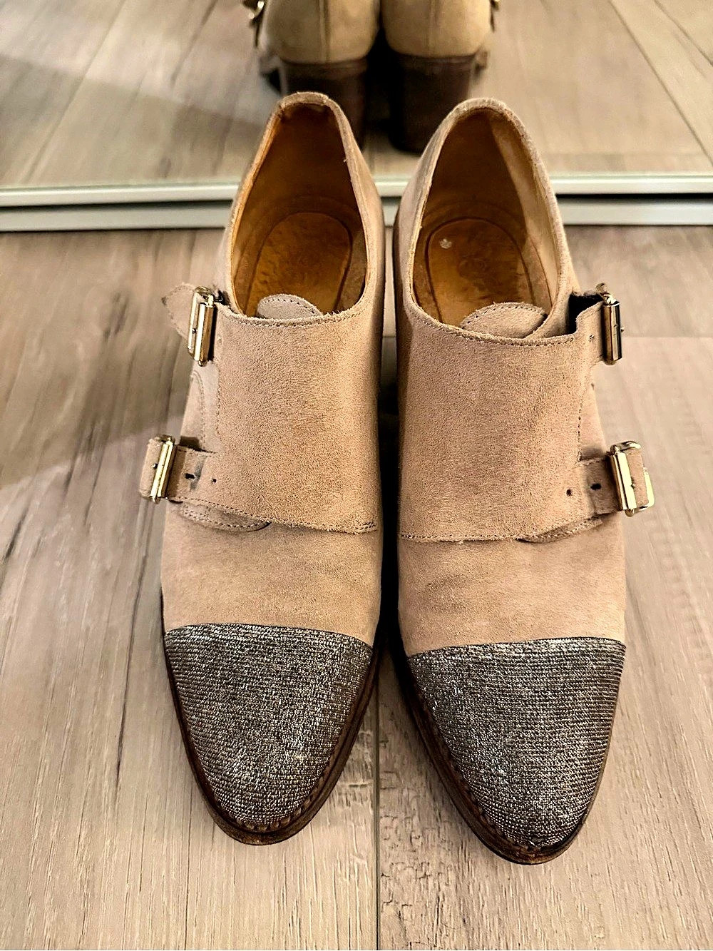 The Office of Us Formerly Angela Scott Mr. Colin Suede Monk Strap Shoes EU 38